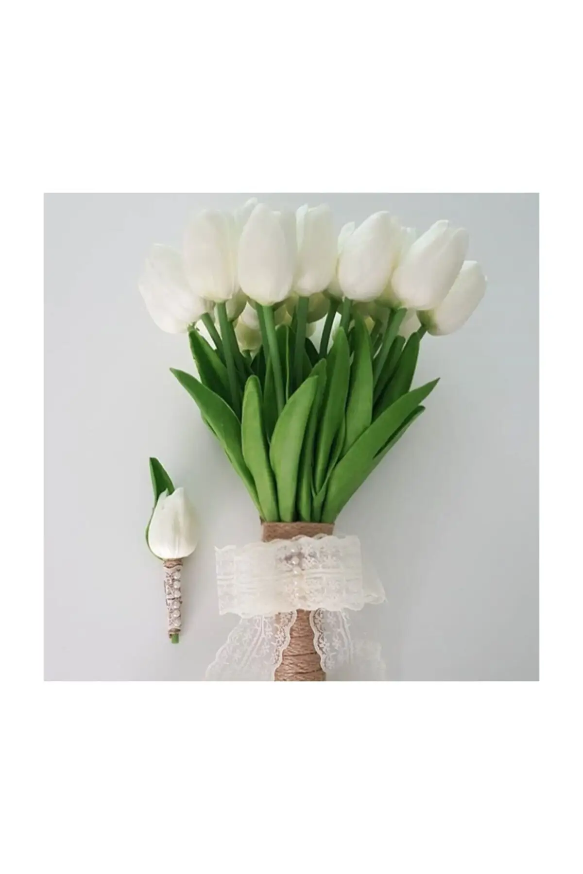 Bride Flower Bridal Bouquet Tulip Bouquet And Groom Boutonniere party baroque quality