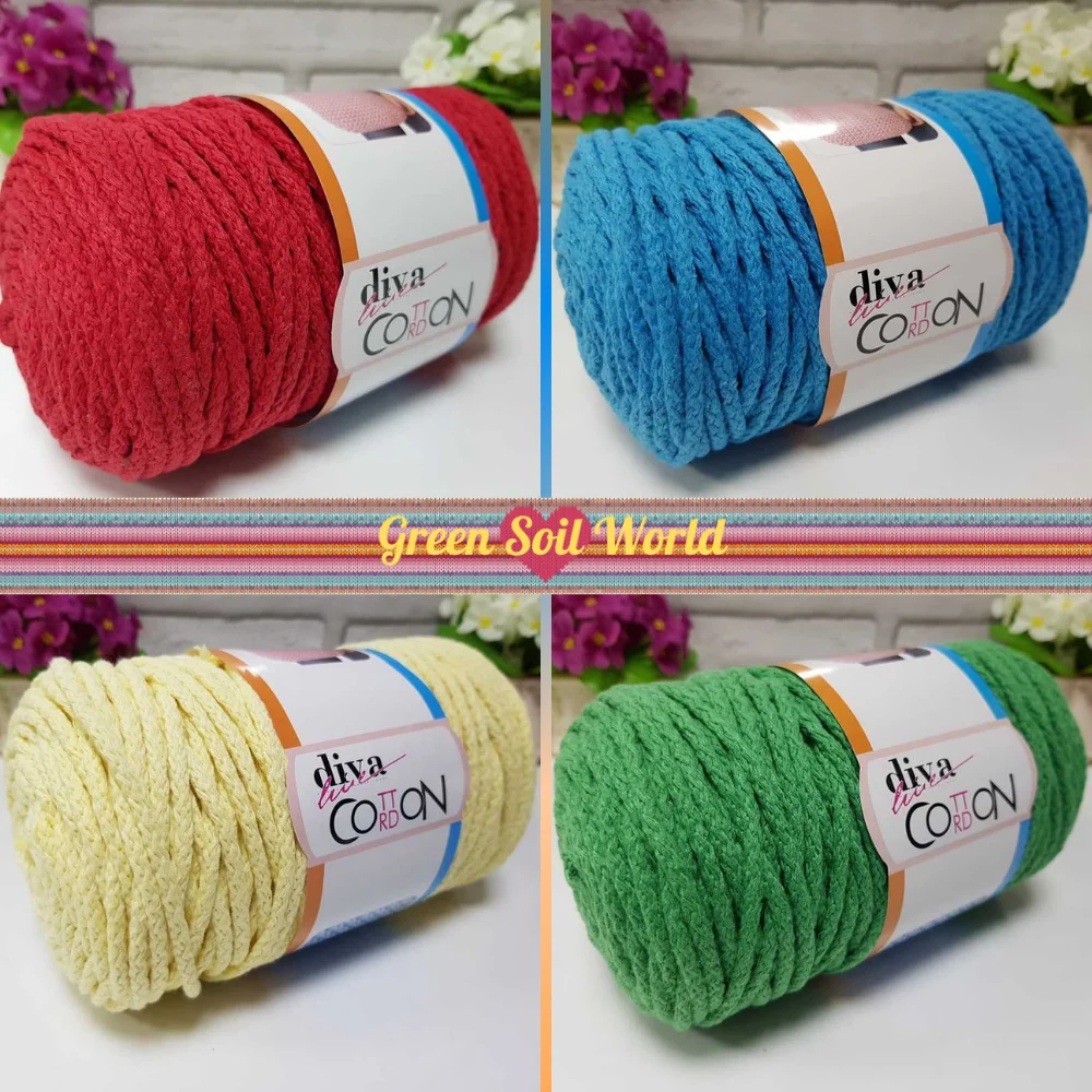 Cotton Cordon Yarn - 500g - 120m - Chain - Macrame - 20 Color Options - Accessory Materials, Door and Wall Decorations, Bag, Pillow, Party, Wedd, Rope, Hammock, Home Textile, Swing, Amigurumi - DIY