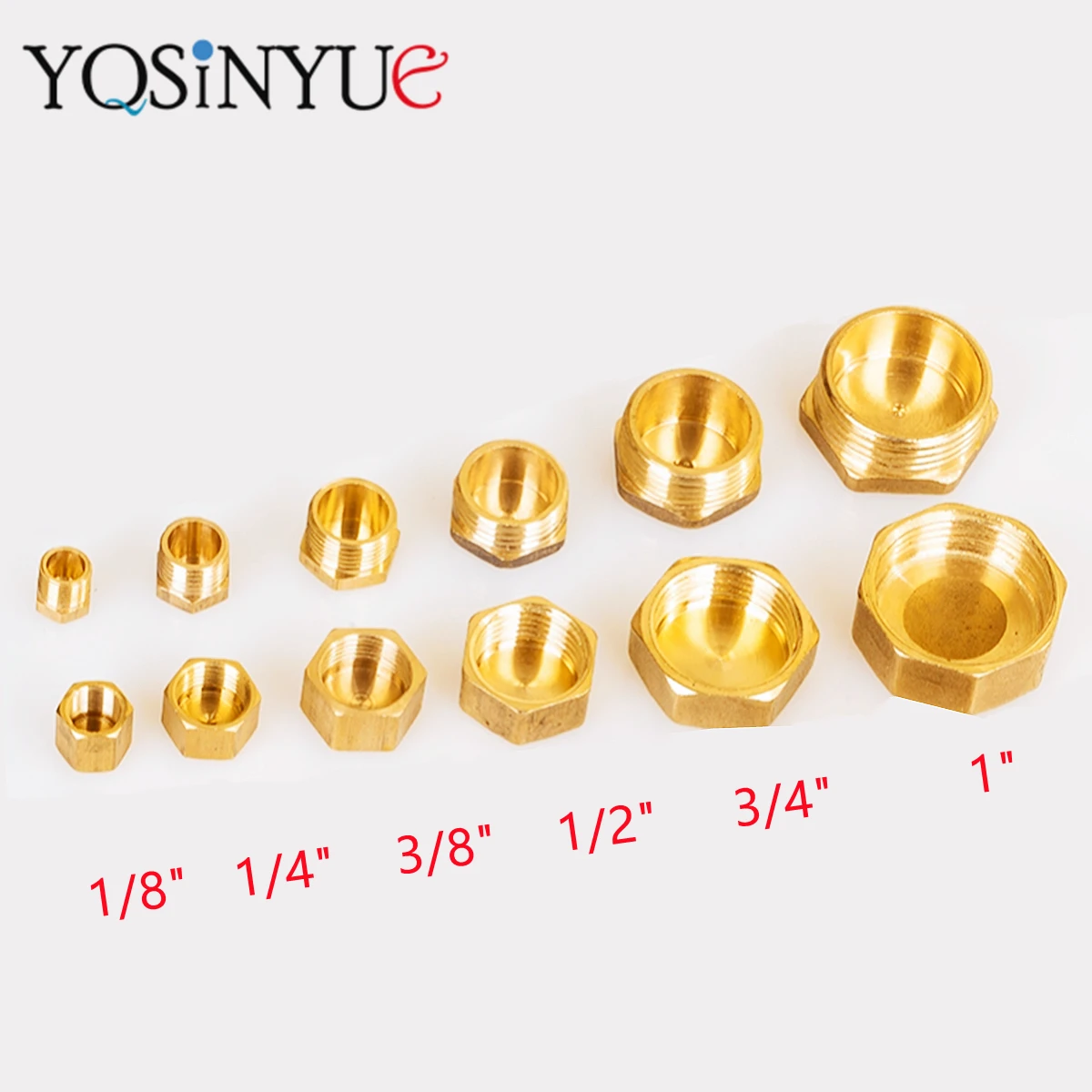 1PC Miedź 1/8" 1/4" 3/8" 1/2" 3/4" 1" Gwint męski Gwint żeński Rura mosiężna Gwint sześciokątny Zaślepka Złącze wtykowe Złącze łącznika