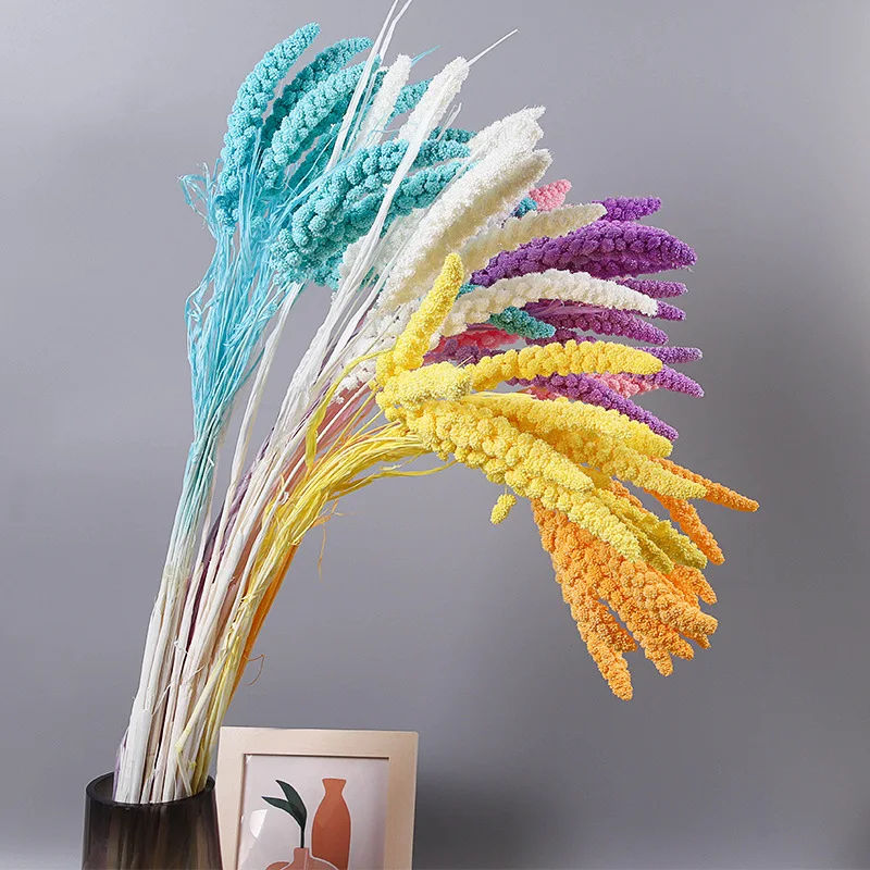 10PCS/Flower Ear 6~10CM Real Natural Dry Plant Millet Spike Bouquet,Decorative Flowers Millet Rice,Home Decor,wedding Decoration