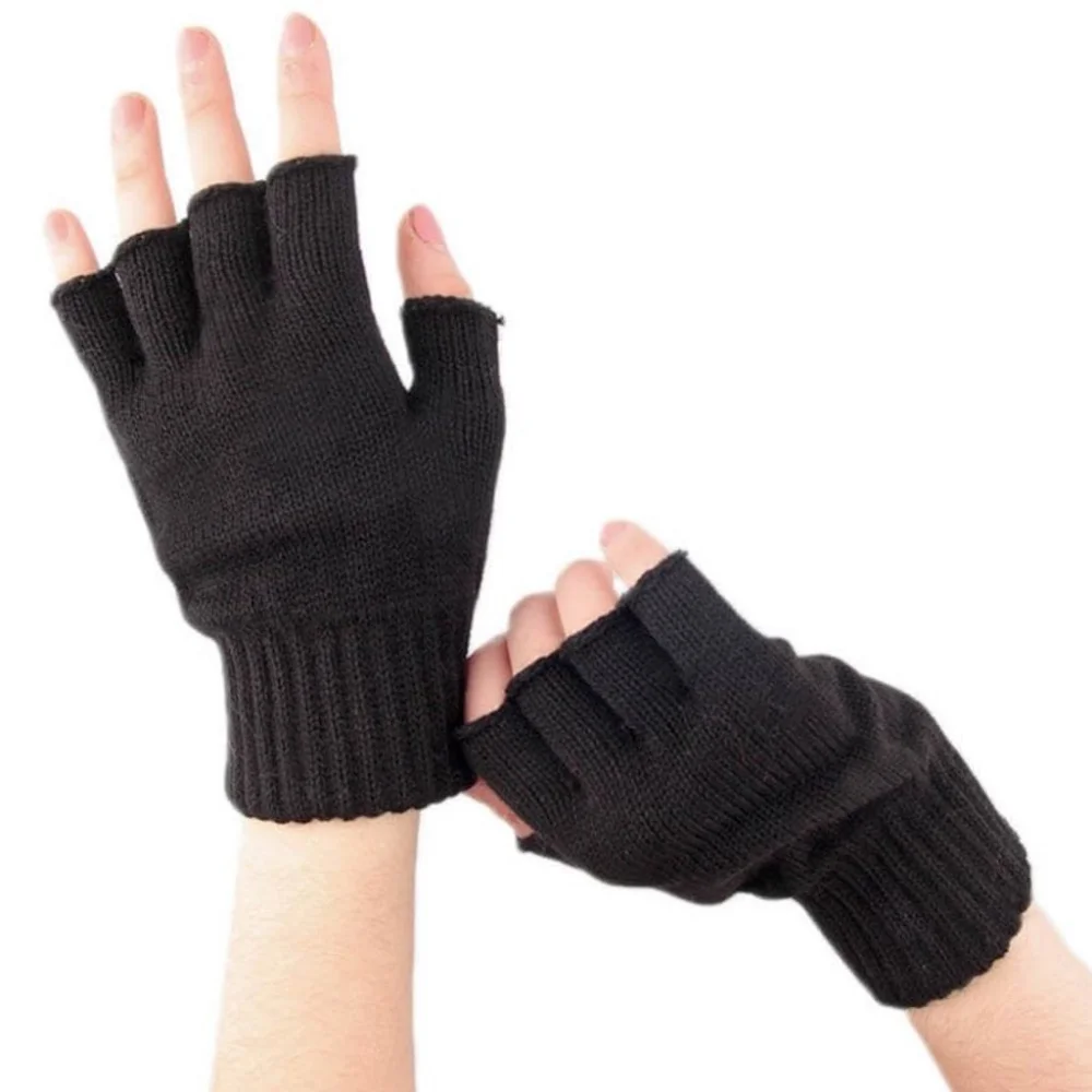 Yılmazel Basic Cut Gloves, Half Winter Unisex Standard Size Adult For Hands Orlon Fabric