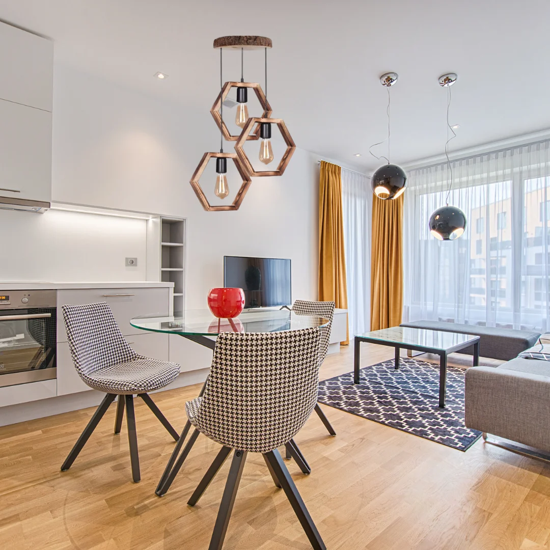 Holz Anhänger Kronleuchter 3 Pcs