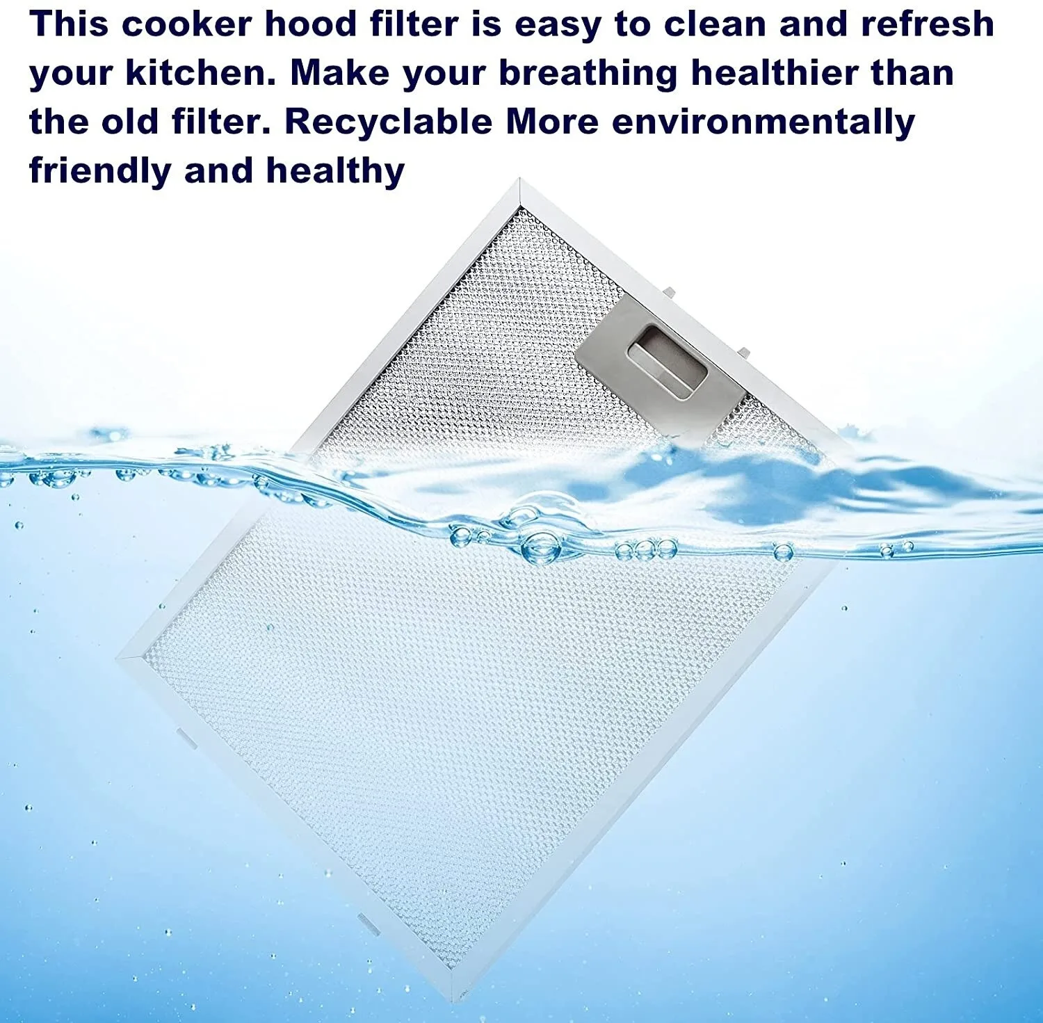 00703451 Range Hood Filter 358x264 mm Cooker Hood Grease Filter Kitchen Extractor Ventilation Aluminium Aspirator 35.8x26.4 CM