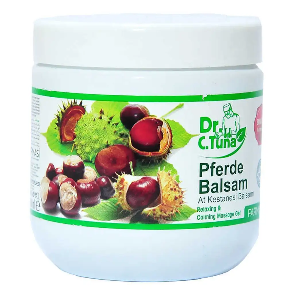 Farmasi Dr.cevdet Tuna Horse Chestnut 500ML Balm Apply a small amount to tired areas and gently massage.