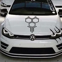 Honeycomb Upper Cowl Car Vinly Decals Racing Stickers Tunning Wrap Accessories On Hood For hyundai accent,kia rio,audi q5,ford