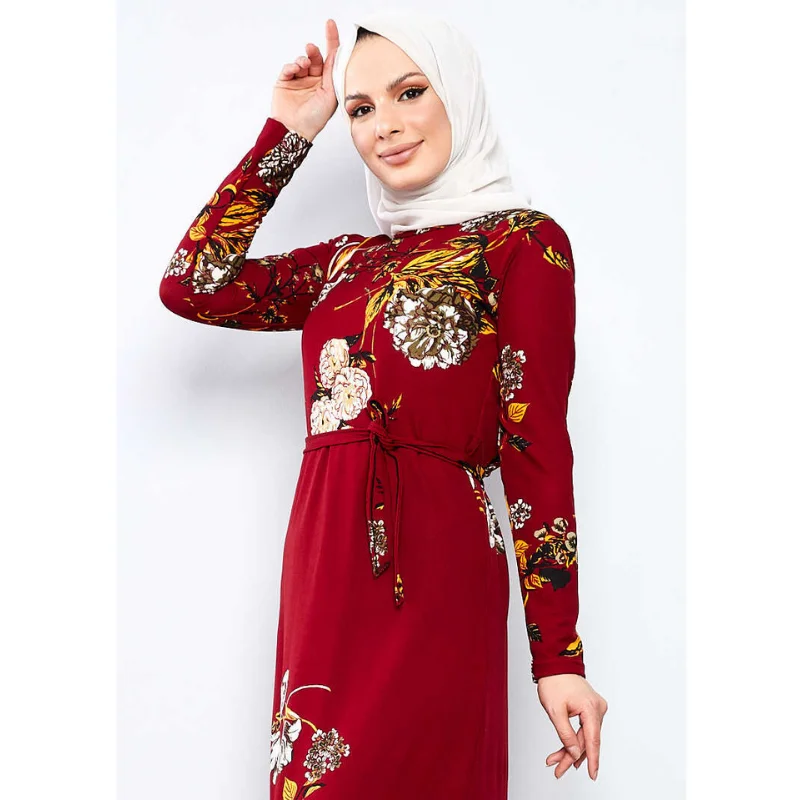 Vestidos musulmanes turcos para mujer, ropa Europea estampada, Abayat árabe, vestido largo, Hijab marroquí, Eid de otoño