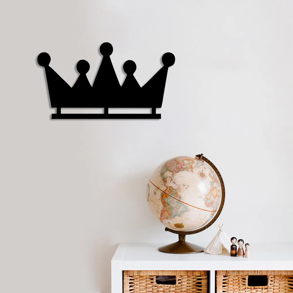 King Crown Wall Room Kids Room Decoration Wooden Table 50x27cm