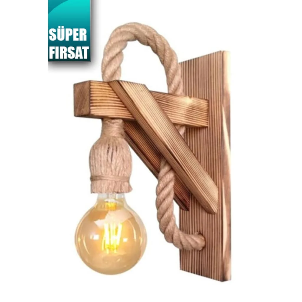 All Home Wood Rope Rustic Chandelier light stylish retro living room RETRO WOODEN WALL SCONCES light AVİZE RUSTİK EDİSON LIGHTING