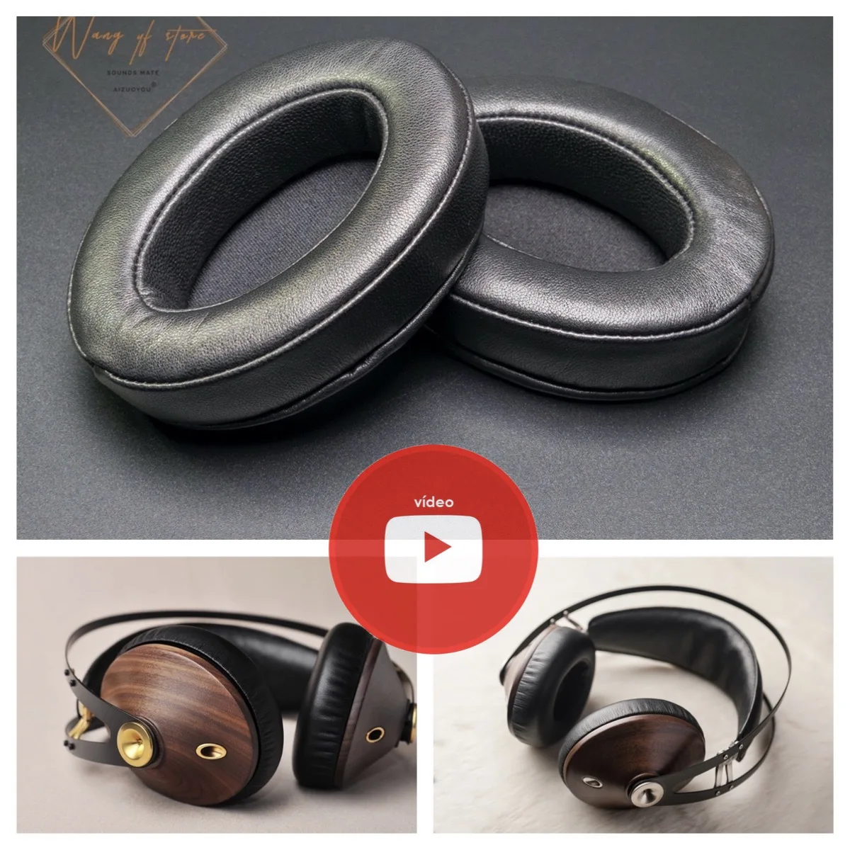 Sheepskin Ear Pads Foam Cushion For Meze 99 classics Headphone EarPad Real Leather Lambskin Ear Seals