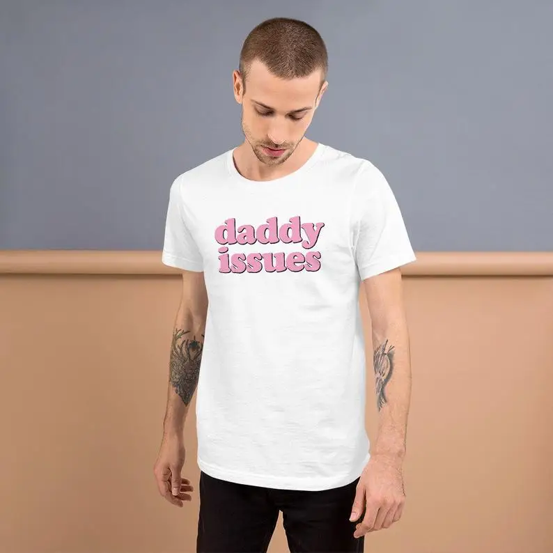 Skuggnas Daddy Issues letter print Tshirt 90s fashion women Tumblr grunge goth tees shirt aesthetic Casual harajuku Tops