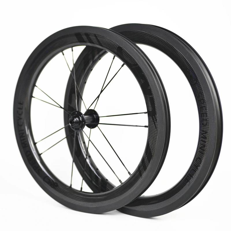 SMC 16 Inch 349 38MM Carbon Wheels for  Folding Bike 6 Speed Speed Mini Cycle