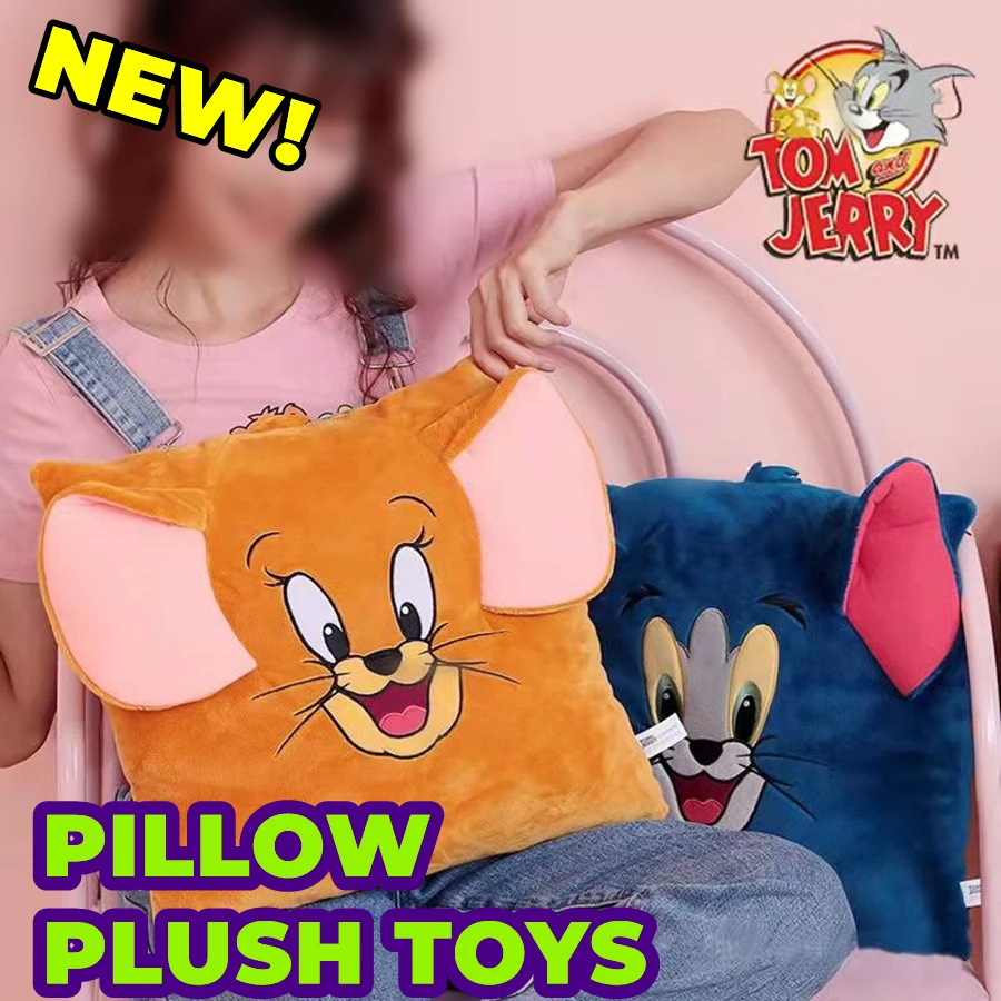 Tom And Jerry Plush Toy Soft Pillow Cartoon Movie Cat Mouse Plushies Stuffed Animals Soap Action Figure Studio Doll Toys Gift