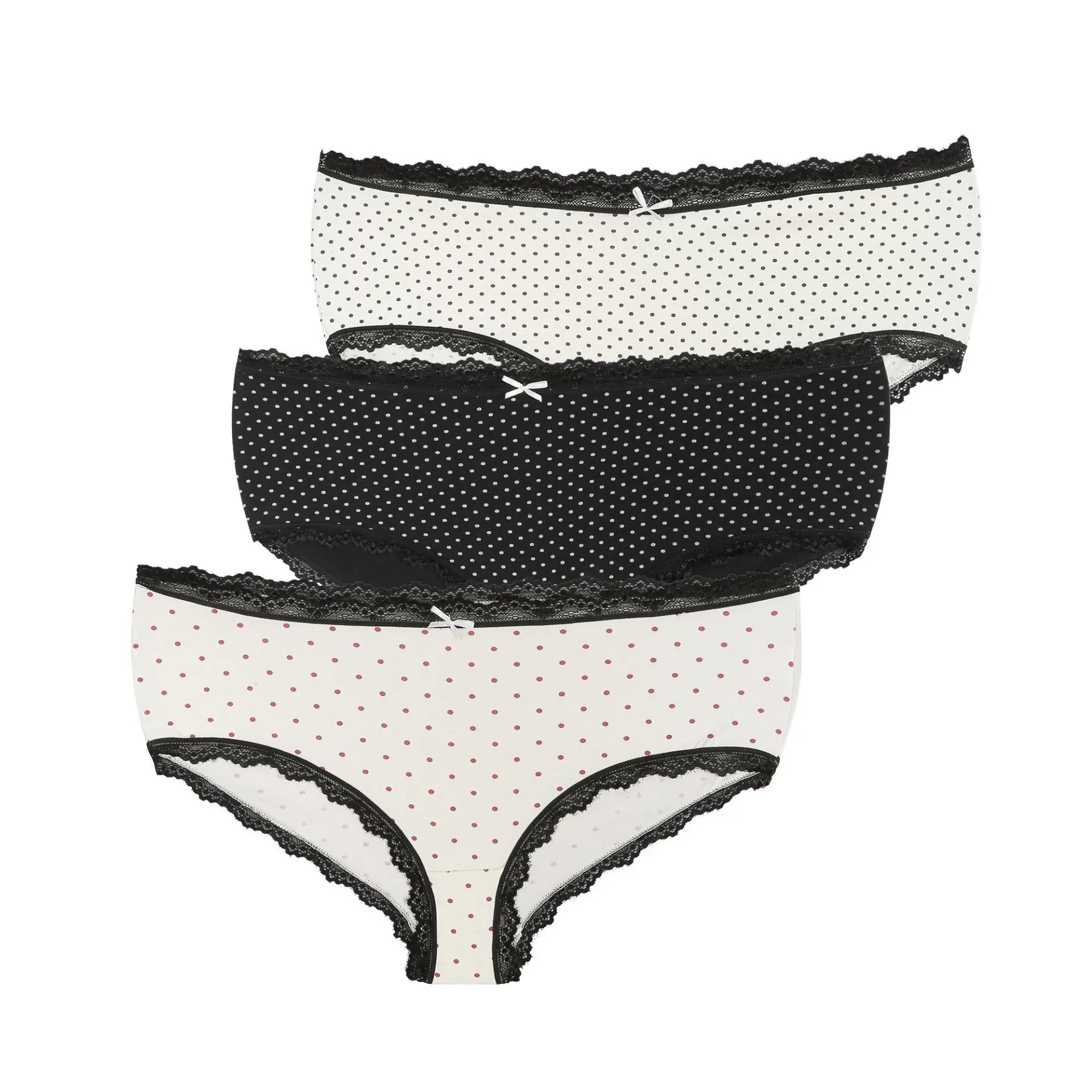 

3-Piece Women's Polka Dot Slip Panties