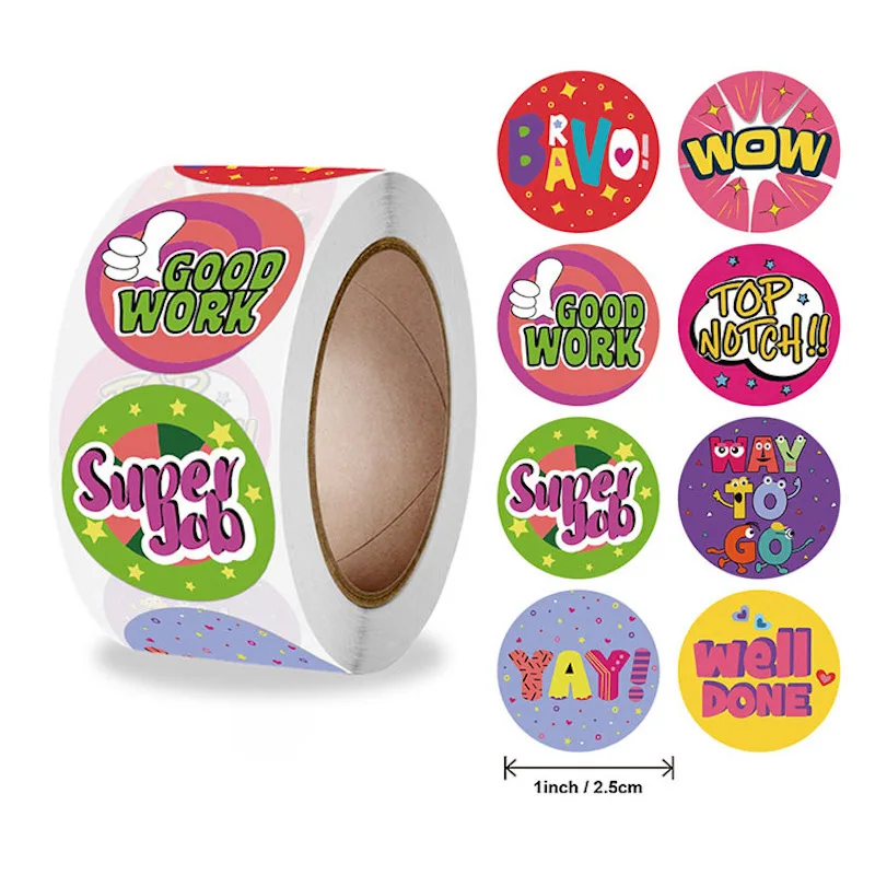 Stationery Encouragement and Reward TOP NoTch Well Done Toy Stickers 500pcs