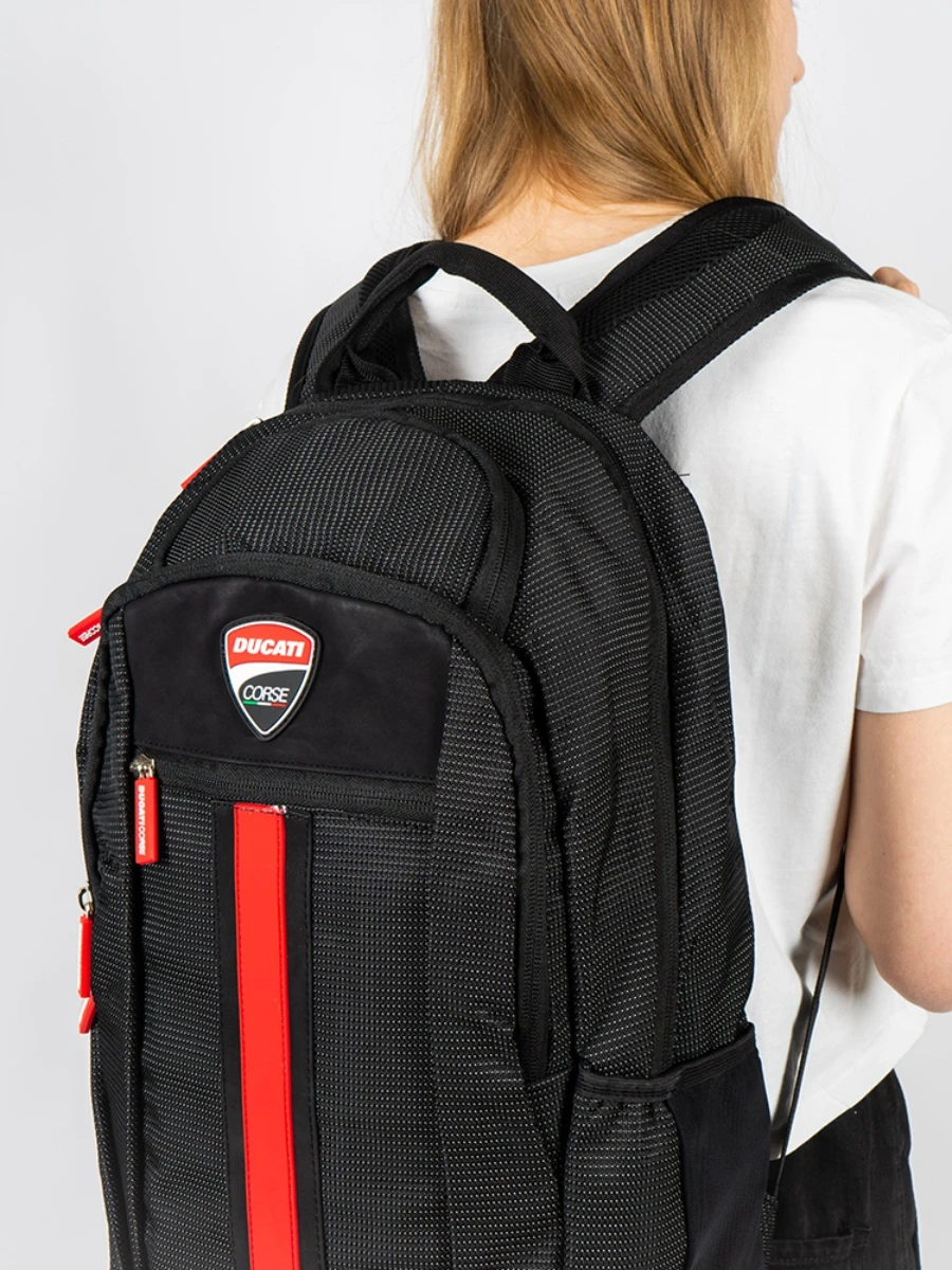 Backpack Ducati Corse large with orthopedic back, black male