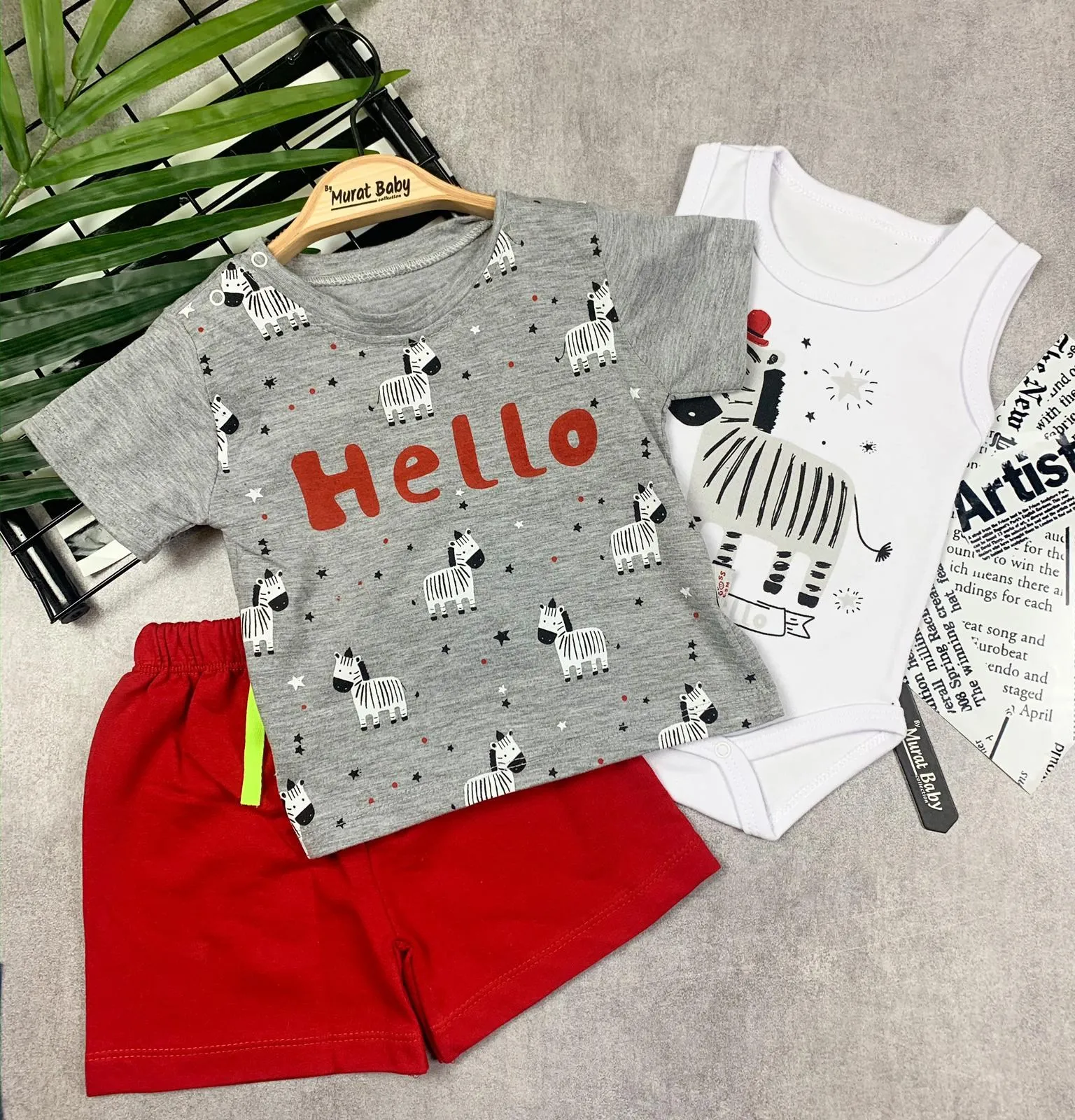 Hello Printed Badili Baby Suit Baby Wear Baby Style Baby Seasonal