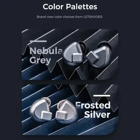 Letshuoer S12 Hi-Fi-hörlurar 14,8 mm planar magnetisk drivenhet IEM med försilvrad monokristallin kopparkabel 3,5 mm hörlurar 10 best sales letshuoer - №2