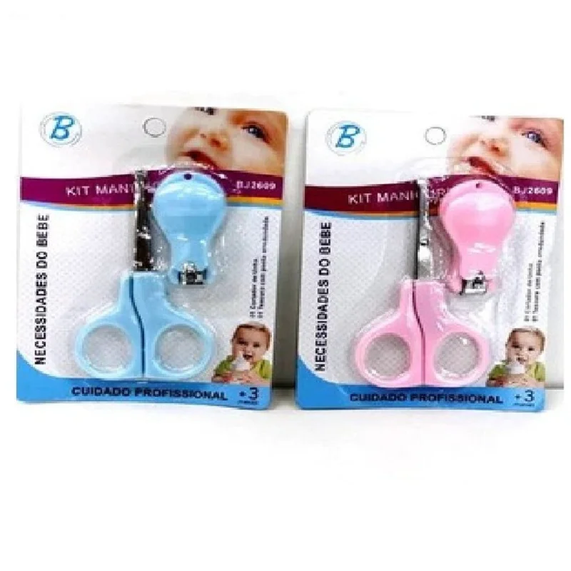 Manicure Scissors Kit With Nail Cutter Baby Child Professional Care Without Tip Treasure Round Tip