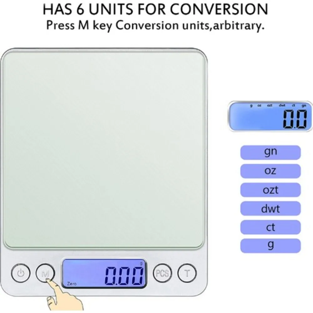 WF Digital Precision Scale 500 gr./ 0.01 gr. thr124 Kitchen Scale Measuring Scale Kitchen Scale