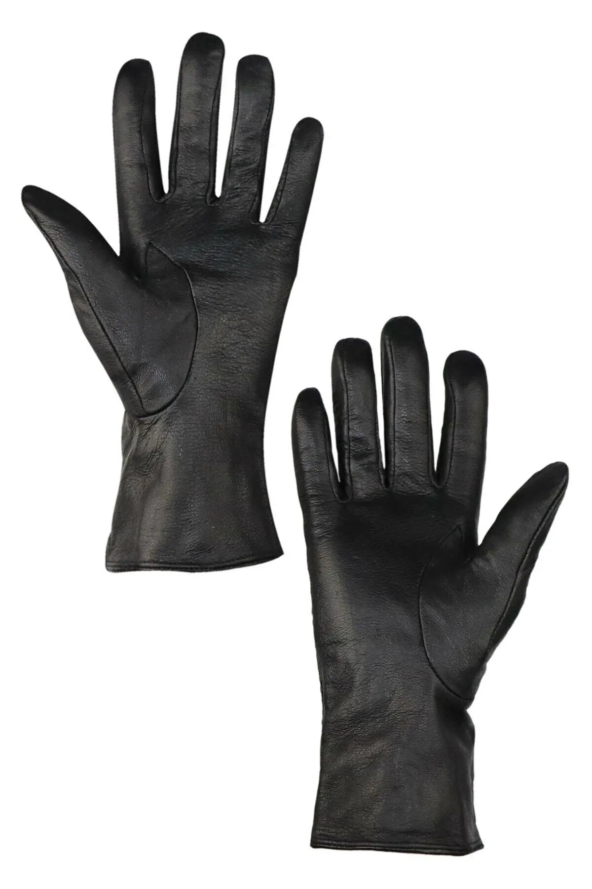 Winter Genuine Leather Inside Fur Fancy Gloves