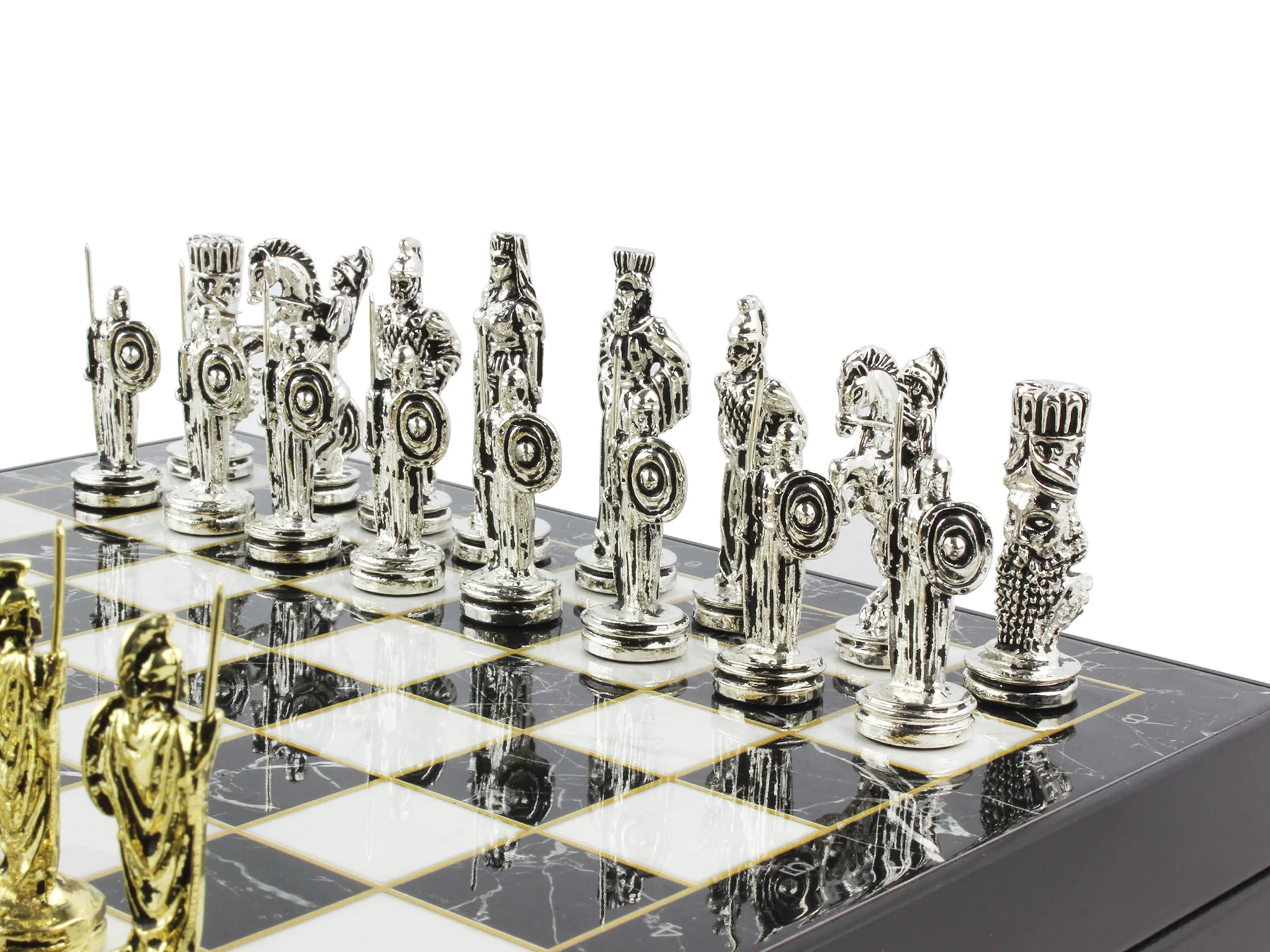 

12 Inch Chess Set Luxery Chess Set Personalized Board Game with Figures Wooden Chess Board and Metal Chess Figures