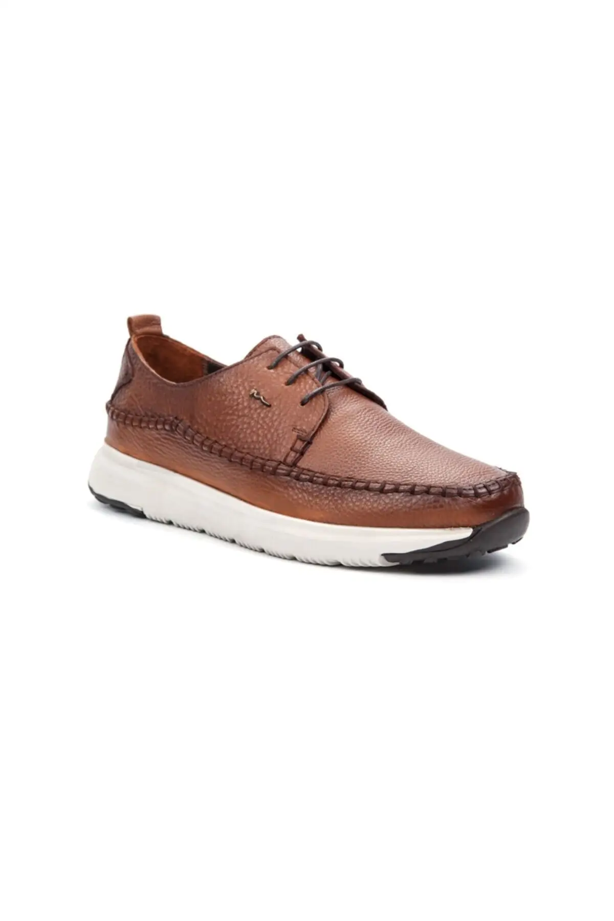 Men's Brown Genuine Leather Lace-Up Casual Shoes Shoes MRC11178TABA