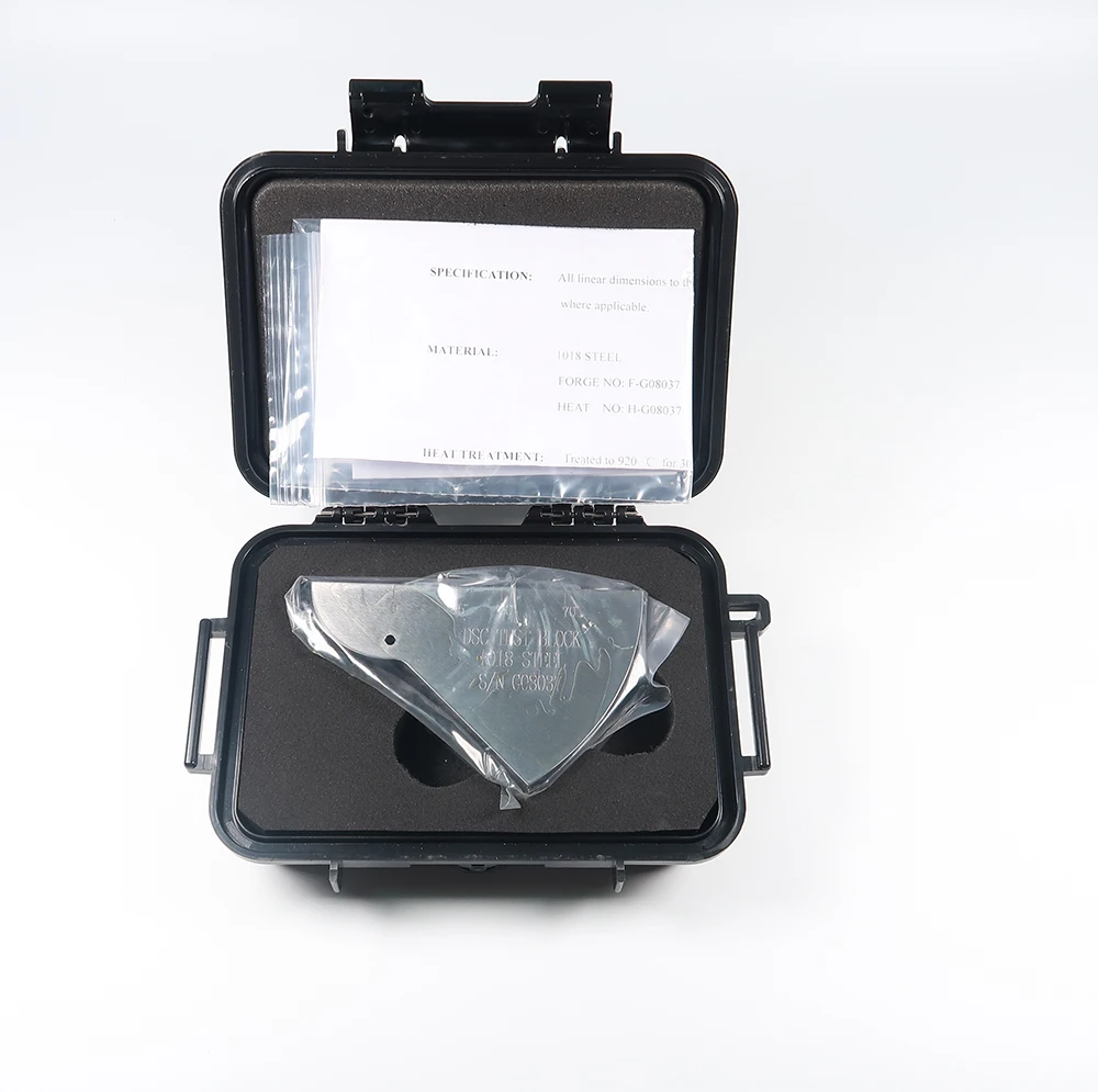 DSC Ultrasoon testblok Koolstofstaal blok