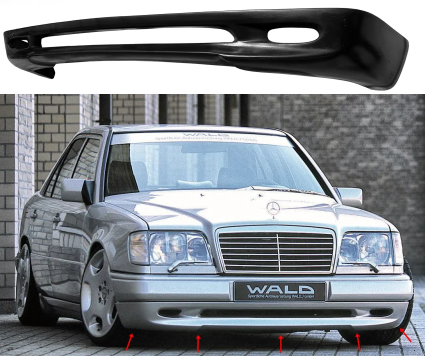 For Mercedes W124 S124 C124 A124 FRONT BUMPER LIP WALD STYLE ZENDER AMG BBS GOOD QUALITY FRP PART WORLDWIDE FREE SHIPPING