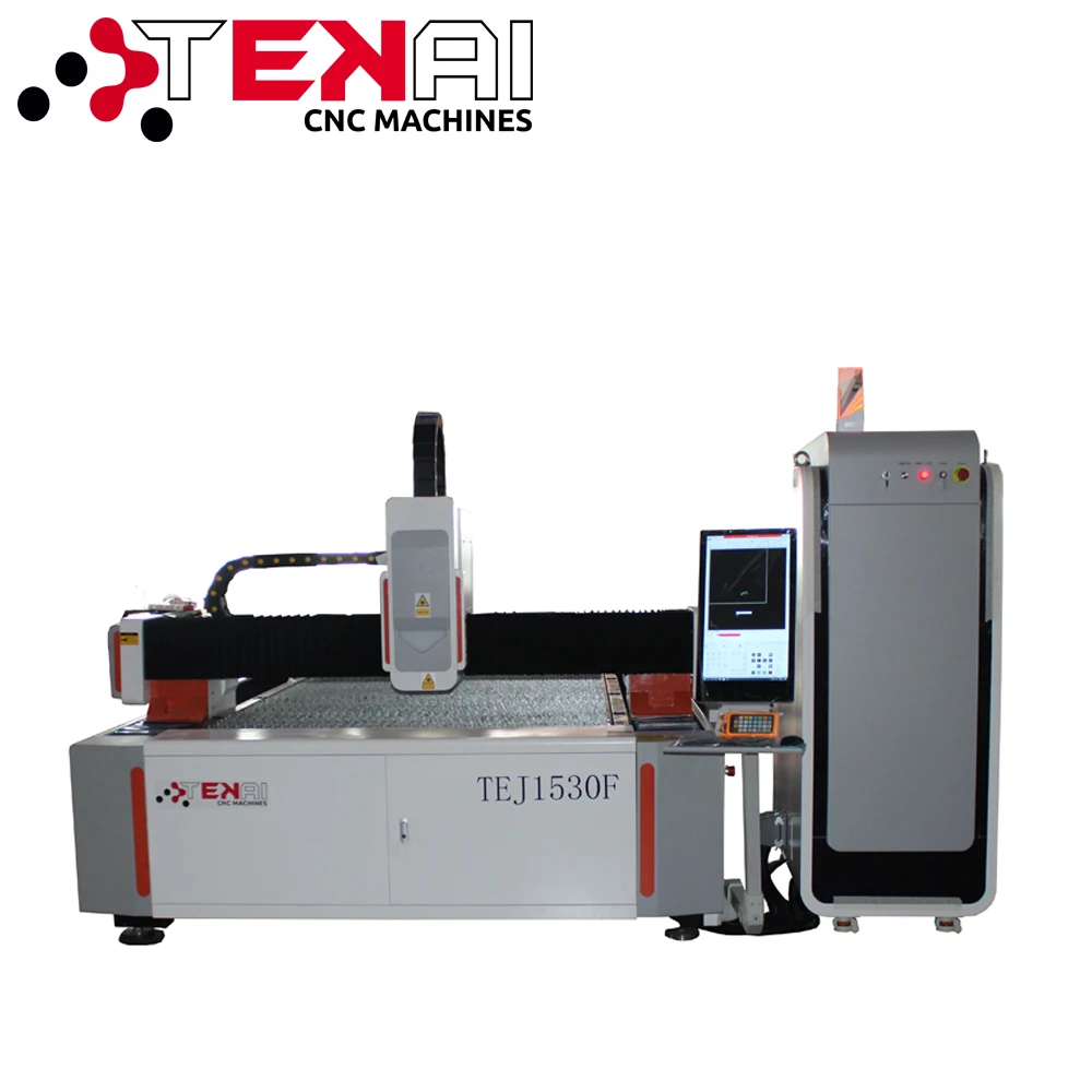 Tekai Brand TEJ1530F Cut Metal 2000w Raycus Laser Power Sheet Cutting Machine