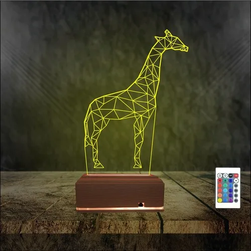 3D 3D Table Lamp With Giraffe Design Algo Night Lamp