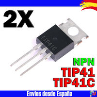 2 X TIP41 TIP41C NPN transistor TO-220 6A/100V HF replacement BJT transistors =