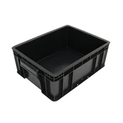 Q-CB3 360X270X135mm Esd Container Permanent Antistatic Black Tote Circulation Box Conductive Carrying Case