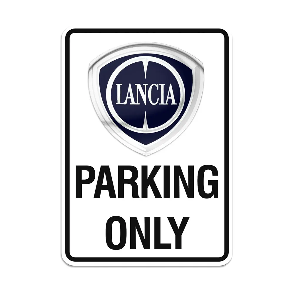 Lancia sign Parking Only, 28x40 cm