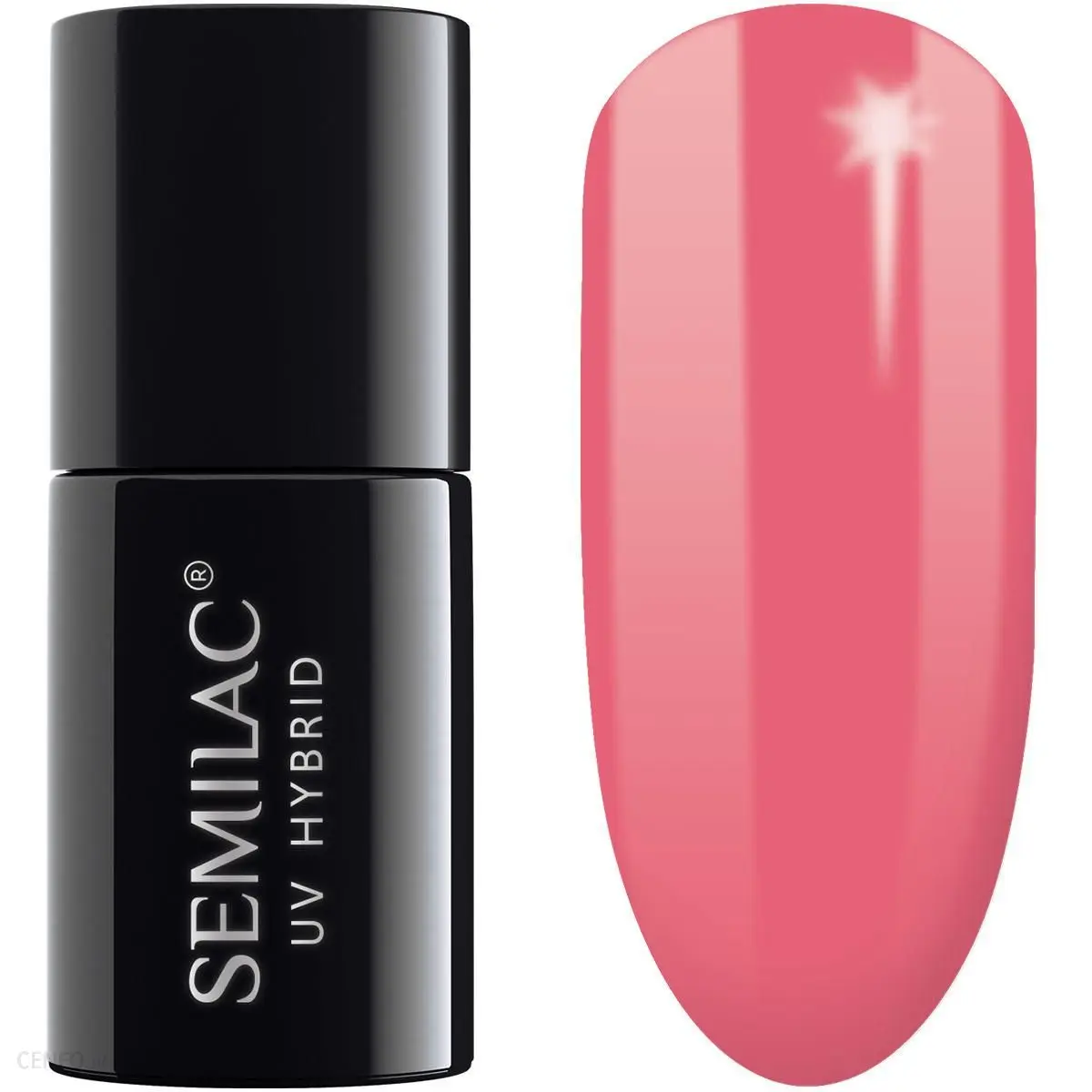 Semilac Pink Rose 064 semi-permanent coverage, UV hybrid nail polish texture Gel