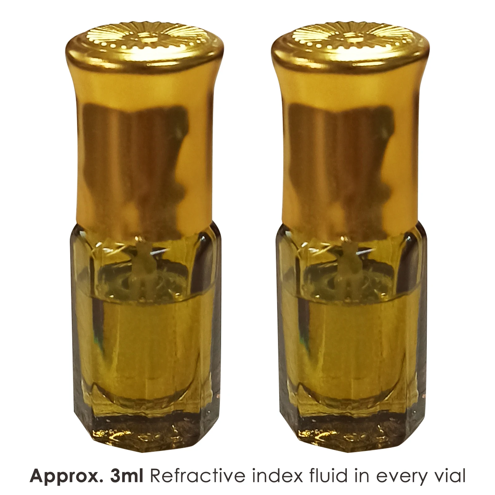 Two Bottles Refractive Index Fluid oil 3ml each 1.300 ~ 1.800 RI Range for Gem Refractometer