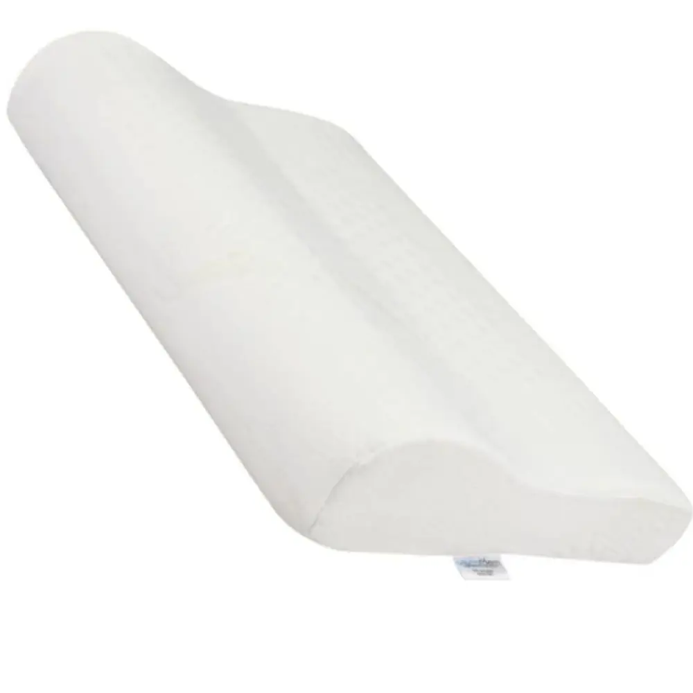 

Memory Foam Air Flow Cushion %100 Orthopedic Pillow for Neck & Body Pain Polyester & Cotton Sleeping with Embroidered Pillowcase