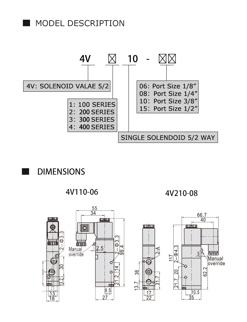 Magnetventil 4V210-08 Pneumatik — Detail 3