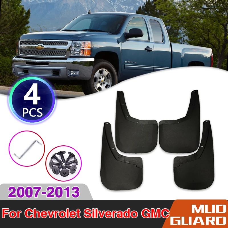 

Mudguards For Chevrolet Silverado GMC Sierra VIA VTRUX C K 2007~2013 Fender Mudflap Mud Guard Splash Flaps Car Accessories 4 Pcs