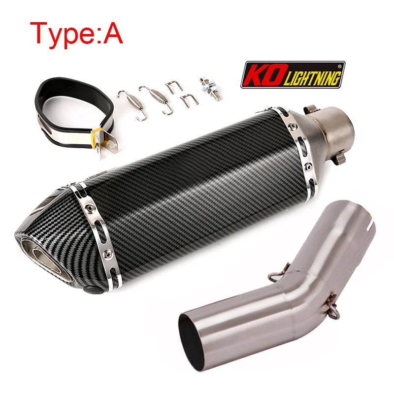 Exhaust System For BMW C650GT 2016-2020 Motorcycle Exhaust Muffler Pipe Slip On 51mm Middle Link Connect Tips Stainless Steel