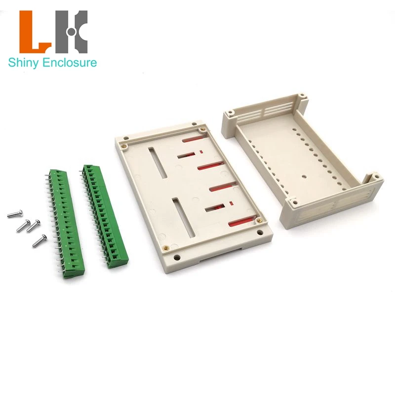 145x90x40mm Industrial Din Rail Enclosure Plastic Switch Control Box Plastic Instrument Enclosure Terminal Block Junction Box