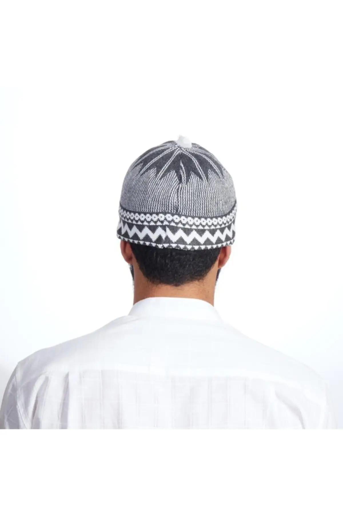 2021 gorro gorro turco muçulmano islâmico kufi taqiya takke peci crânio boné oração nаhat hat hat chapéu diferente e cores zigag pompom