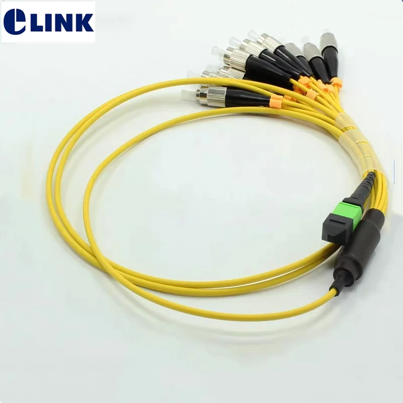 MPO patchcord 12 core female MTP-12FC Singlemode 1m 3m 5m fiber breakout MTP Type B 12 strand OS2 ftth jumper optic patch lead E