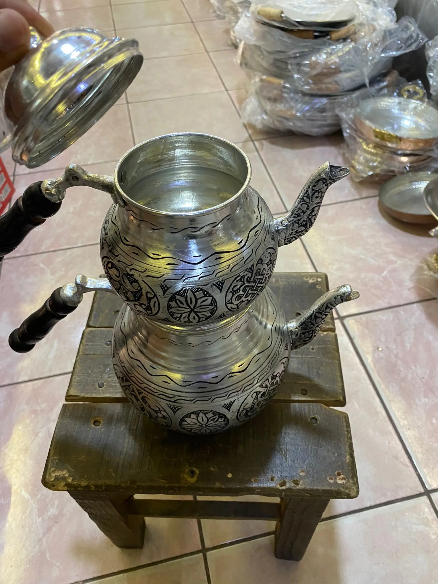 Turkish Handmade Tin Plated Copper Based Vintage Teapot Leed  Free Shipping Original Product Delicious Tea 2021-2022