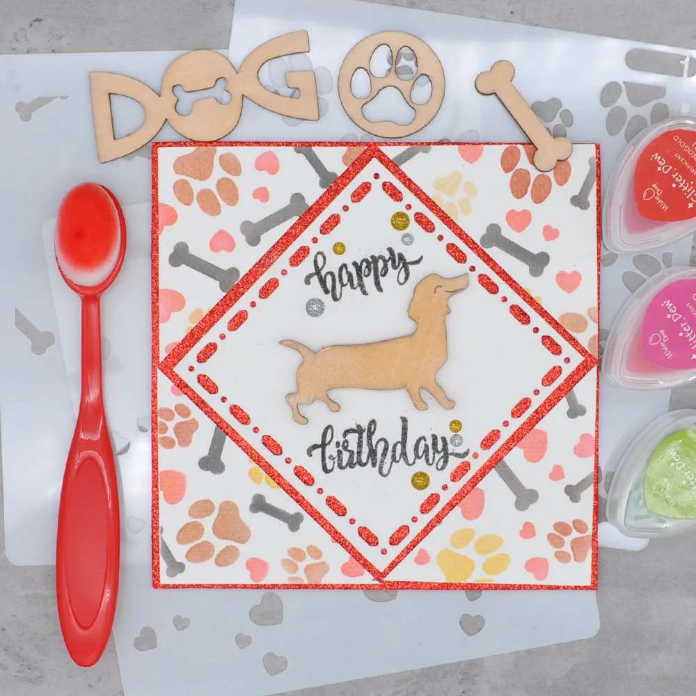 Stbbles décoratifs en papier pour scrapbooking, 3 pièces, pour animaux de compagnie, chats et chiens, ST015