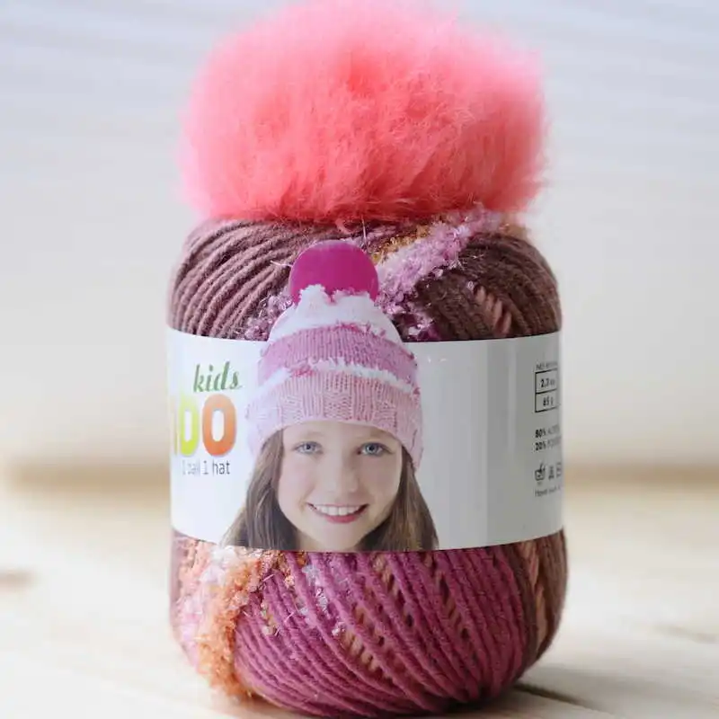 Multicolor Combo Kids Beret Yarn - 65g - 90m - 12 Color Options - Acrylic - Accessory Materials, Scarf, Beret, Shawl, Vest, Cardigan, Sweater, Booties, Glove, Cotton Home Accessories, Fantasy Knitted, Polyester - DIY