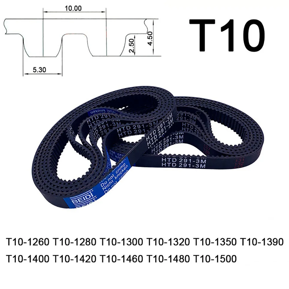 

Width 15 20 25 30 40 50mm T10 Rubber Timing Belt Pitch Length 1260 1280 1300 1320 1350 1390 1400 1420 1460 1480 1500mm