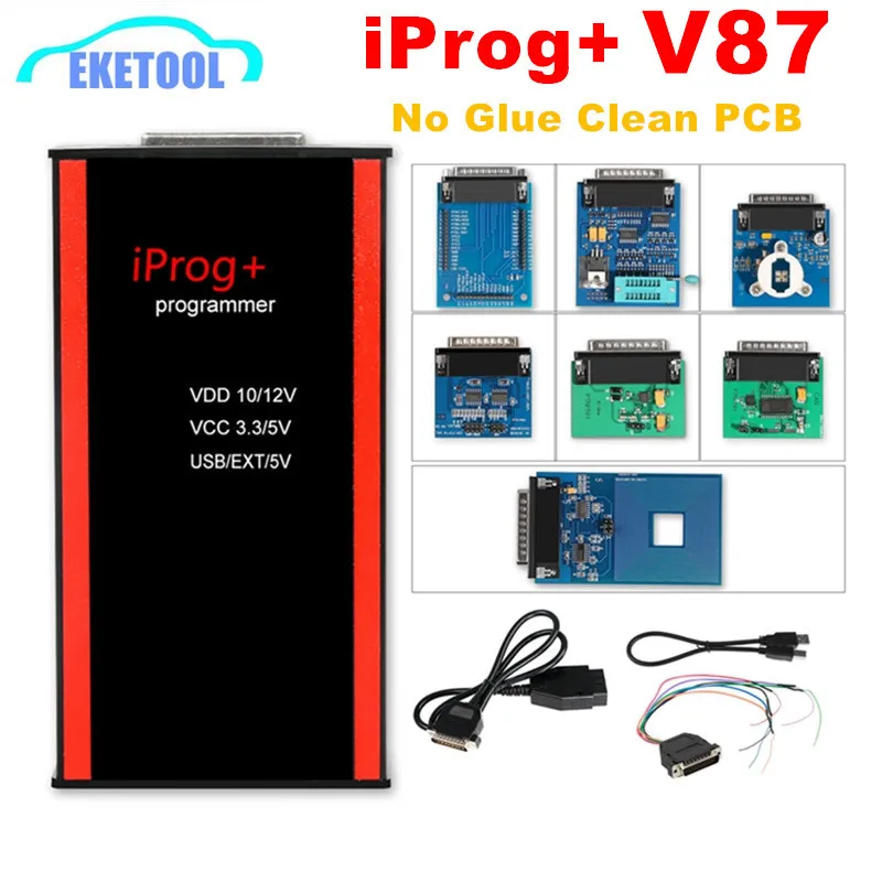 V87 iPROG+ Iprog Pro Programmer Support 2019 Year 3in1 IMMO Airbag Reset Replace Carprog Digiprog Tango iProg+