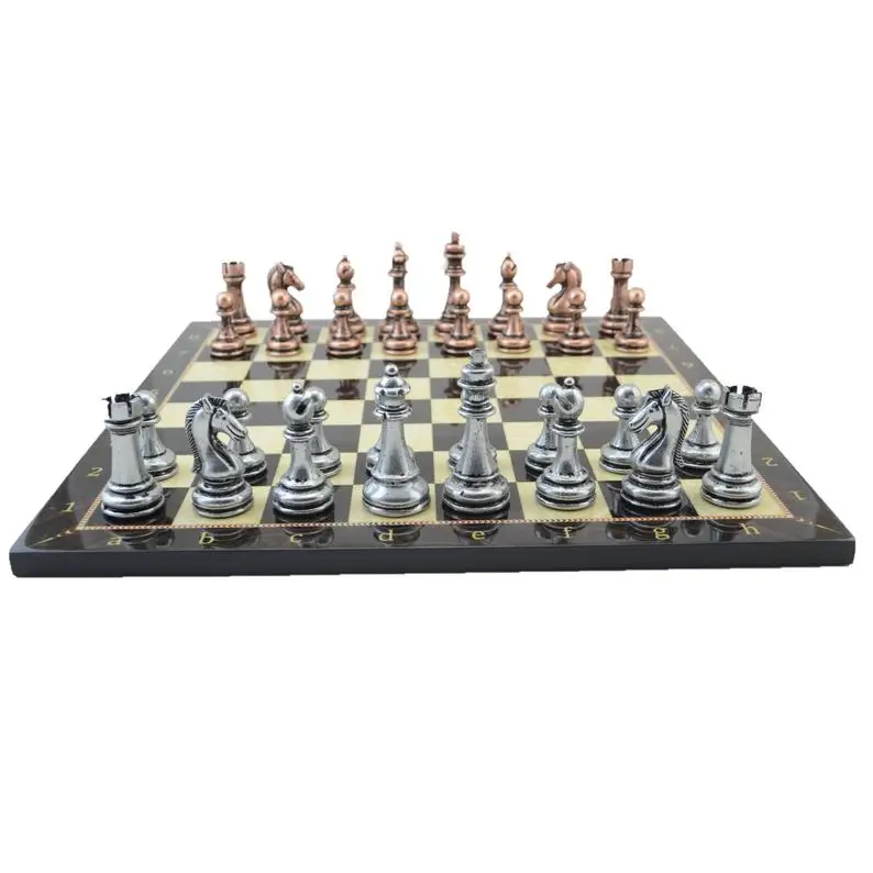 Classic Chess Set for Adults and Kids Handmade Pieces and Walnut Patterned Wood Chess Board King 7.5 cm