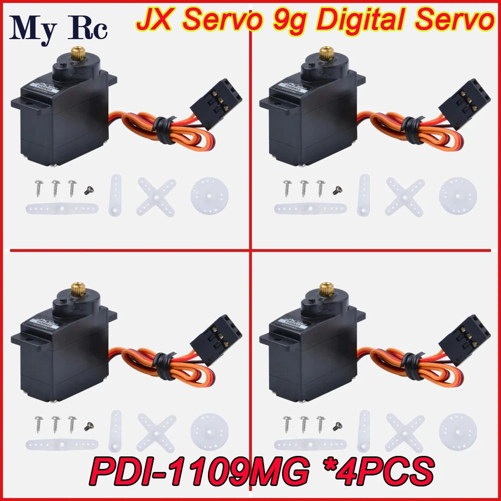 4PCS JX Servo PDI-1109MG 9g 2.5kg Metal Gear digital Core Servo For Fixed Wing 1/18 RC Car Boat Robot Arm Helicopter