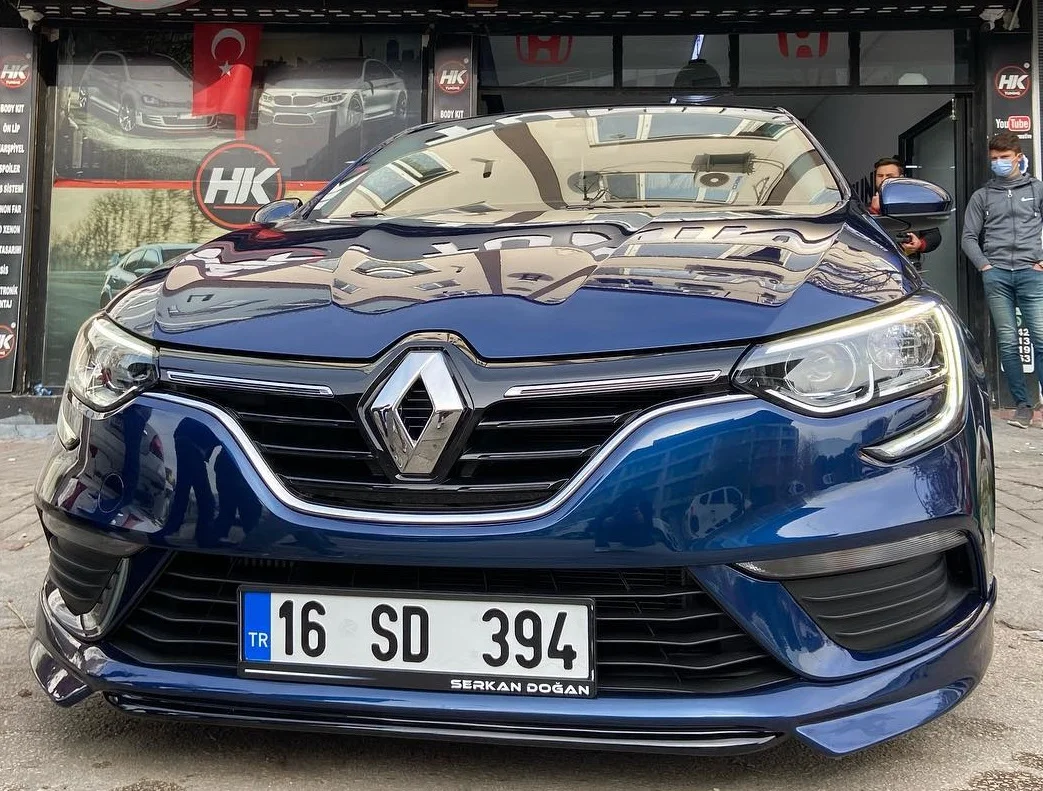 Renault Megane 4 için 2016-2020 Ön Tampon Dudak Abt Style Ön Tampon Etek Abs Plastik